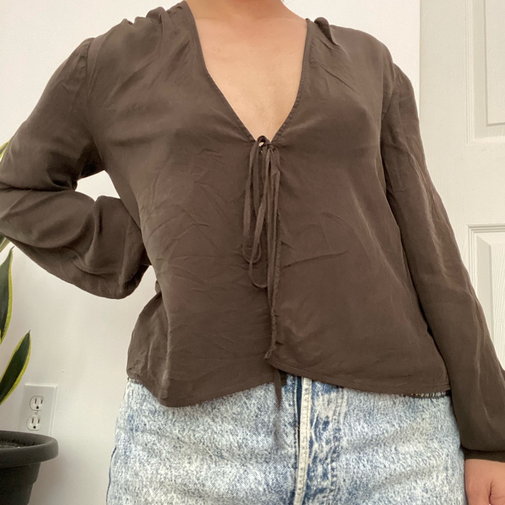Babaton Olive Green Blouse